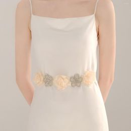 Belts European-style Flower Dress Girdle Beautiful Ladies Birthday Banquet Belt Decoration Po Wide Cummerbunds WS-J236