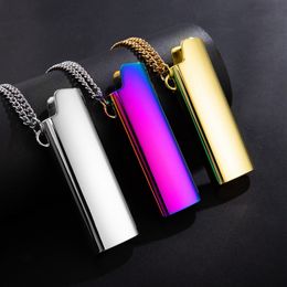 Colourful Zinc Alloy Lighter J3 Lighter Skin Case Casing Shell Protection Sleeve Sheath Portable Steel Necklace Herb Tobacco Smoking Cigarette Holder Pendant