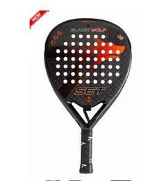 Tennis Rackets Black Wolf Set Racket pala padel racket 12k Carbon fiberhigh racket original racket with bag 230923