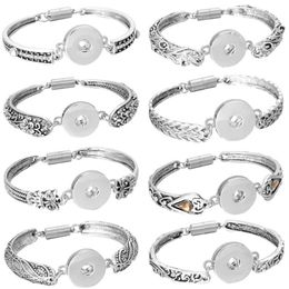 Charm Bracelets Snap Button Jewellery Magnetic Bracelet For Women 18mm Buttons Interchangeable Bangles282S