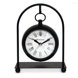 Table Clocks Metal Vintage Style 8" Arch Pocket Watch Analogue QA Clock