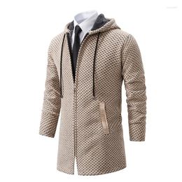 Men's Sweaters 2023 Autumn And Winter Wool Cardigan Sweater Casual Hooded Coat Warm Long Sleeve Knitted Jacket
