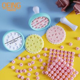 Baking Moulds Number Letters Cookie Stamp Fondant Cutter DIY Tool Custom Letter Mold Cookies Cake Decorating Tools Pastry Mould 230923