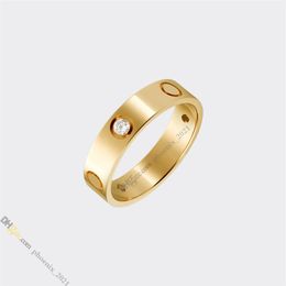 Designer Ring Jewelry Designer for Women Love Ring 3 Diamonds Titanium Steel Rings Gold-Plated Never Fading Non-Allergic Gold Ring310a