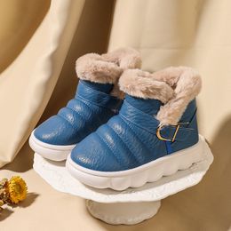 Boots Girls Short Boots Solid Color Cute Child Fashion Casual Boots for Boys Plush Simple Britain Non-slip Kids Unisex Boots 230923
