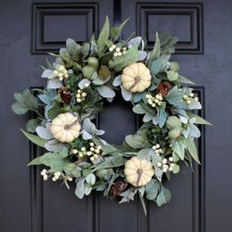 Christmas Decorations Summer Autumn Wreath Garland Pumpkin Wreath Harvest Front Door Wall Hanging Wreath Wedding Wreath Home Decoration R230922