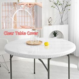 Table Cloth Plastic Tablecloth Oil-proof Waterproof Round Thickened Disposable Cover For Wedding Birthday Party