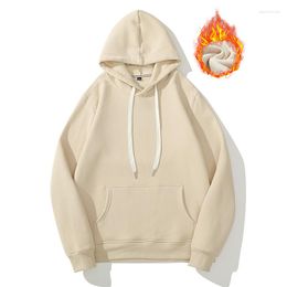 Men's Hoodies Unisex Cotton Hoodie Adults In European Size Top Quality Wholesale Price Pullover Beige Plain Drop Shoulder Sweatshirts