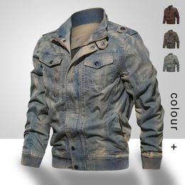 Men's Jackets Denim Brand Casual Pilot Bomber Coats Mens Jeans Jacket Male Retro Fashion Outerwear Coat Man 2023 Spring Autumn