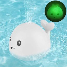 Bath Toys Baby Whale Water Sprinkler Pool Toys Light Up Bath Tub Toys for Toddlers Infants Whale Water Sprinkler Pool Toy Baby Bath Toys 230923