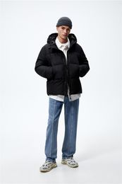 Mens Down Parkas Hooded Cotton Jacket with Plush and Thickened Casual Lamb Cashmere Inner Liner for Men 230923