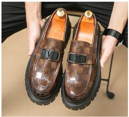 2023 Top Mens Loafers Designers Dress Shoes Genuine Leather Men Fashion Business Office Work Formal Brand Party Weddings Shoe High-soled shoes size 38-44