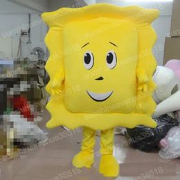 Halloween yellow biscuit Mascot Costume High Quality Cartoon theme character Carnival Adults Size Christmas Birthday Party Fancy Outfit