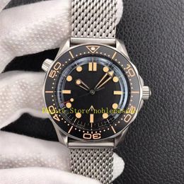 2 Style Cal 8806 Automatic Movement Watch Men's Black Dial 007 No Time To die 42mm Titanium NAIAD LOCK Clasp Spectre Steel Br219h