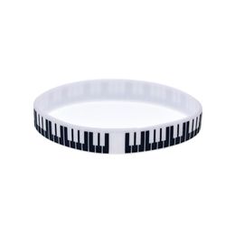 100PCS Piano Key Silicone Rubber Bracelet Great To Used In Any Benefits Gift For Music Fans218N