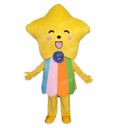 Halloween Yellow Star Mascot Costume High Quality Cartoon theme character Carnival Adults Size Christmas Birthday Party Fancy Outfit