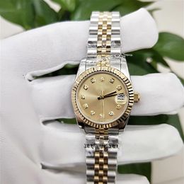 Classic Series 178274 179173 31mm Yellow Dial Watches ETA 2813 Movement Steel 18K Ladies Watch Two Tone Gold Automatic Women'251N