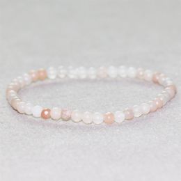 MG0019 Whole 4 mm Mini Gemstone Bracelet Pink Aventurine Bracelet Women's Yoga Mala Energy Protection Jewelry2970