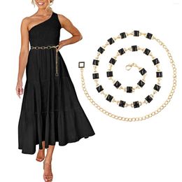 Belts Women Hook Adjustment Waist Metal String Decorative Dress Small Fragrance Leaves Thin Belt Sweet Chain 46