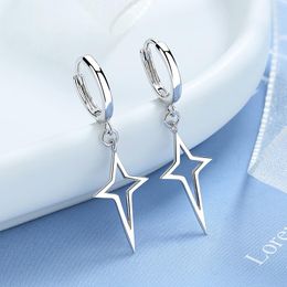 Dangle Earrings Gothic Punk Style Metal Drop Black/Silver Color Stars Cross Pendientes Fashion For Women Men Rock Jewelry