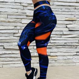 Flowing Starry Sky Digital Print Sportswear Leggings GYM Leggins Women Push Up Workout Tights Fitness Stretchy Yoga Pants