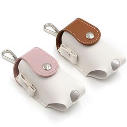Golf Bags 1pc golf ball PU leather waist bag for golf gift pink brown with Hanging buckle Hang onto the belt Magnet buckle on the front 230923