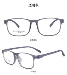 Sunglasses Frames 54mm Ultra Clear TR Full Frame Square Eyeglass For Men And Women Anti Blue Prescription 66011