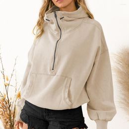 Women's Hoodies Trendy Sports Hoodie&Sweatshirts Zipper Drawstring Long-sleeved Top Coat Streetwear All-match Korean Antumn Outfits