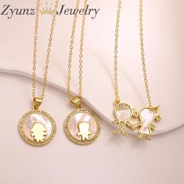 Chains 10PCS Trendy Boy Girl Kids Necklace Mother Of Pearl Shell Women Girls Friend Necklaces & Pendants Jewellery