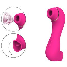 Vibrators Suction tongue vibrator sex toys females Double Stimulation Nipple Sucker Clitoris Stimulator vaginal vibrators Toys for Adult 230923