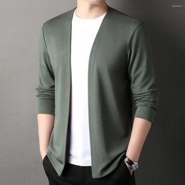 Men's Sweaters Classic Men Sweater Slim Fit Solid Colour Coat Stylish Knitted Cardigan For Spring Autumn Casual Male Clothing