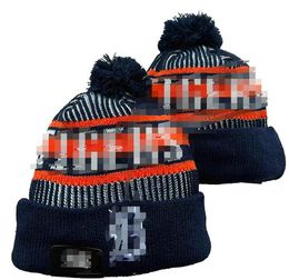 Men's Caps Hats All 32 Teams Knitted Cuffed Pom Tigers Beanies Striped Sideline Wool Warm USA College Sport Knit Hat Hockey ATLANTA Beanie Cap for Women's