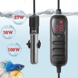 Filtration Heating FEDOUR Mini Aquarium Heater Digital Submersible Thermostat External Temp Controller Rapid Temperature Rise for Fish Turtle Tank 230923