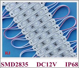 1000 pezzi con lente in alluminio PCB LED modulo luce iniezione modulo LED per segno lettera di canale DC12V 70mm * 15mm * 7mm SMD 2835 3 LED 1.5W IP68