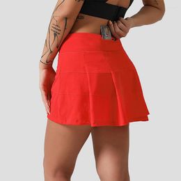Active Shorts Xlwsbcr Pace Rival Style Women Plated High Waist Yoga With Skirts Attached For Golf Tennis Workout Gym Clothes Sportswear