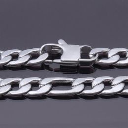 Chains 12mm Width 18'' - 36'' Inches Customise Length Mens High Quality Stainless Steel Necklace Figaro Chain 214i