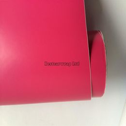Pink Matt Vinyl Car Wrap Film With air release Full Car Wrapping Foil Rose red Car sticker Cover size1 52x30m Roll 4 98x98ft310F
