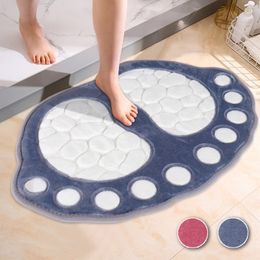 Carpet 1pc Dog Footprint Bath Rugs Mat Bathroom Floor Set Memory Foam Bathmat Non Slip Washable 230923