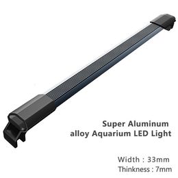 Aquariums Lighting Plant Grow Aquarium Light Reef Fish Tank Lights For 956CM Underwater Waterproof Aquatic Plants Lamp White Blue Colour 230923