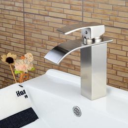 Bathroom Sink Faucets Vidric Arrivals Nickel Faucet And Cold Square Brass Basin Waterfall Single Handle Water Tap