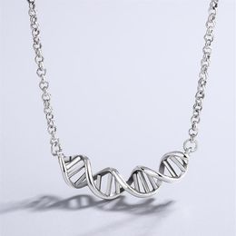 Chains VENTFILLE 925 Sterling Silver DNA ed Spiral Necklace For Women Personality Trendy Party Gifts Jewellery 2021 Drop2782