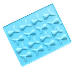 16 Holes Fishtail Silicone Fondant Mould Chocolate Mould Insert Piece Mould High Temperature Resistant Easy Cleaning Diy 1223717