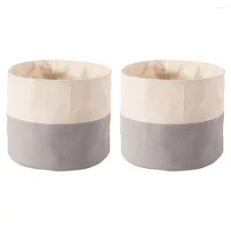 Dinnerware Sets 2 Pcs Canvas Bread Basket Storage Container Durable Dining Table Loaf Pouch