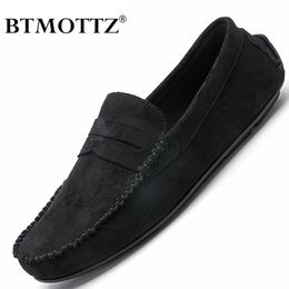 Dress Shoes Suede Men Casual Luxury Brand Mens Loafers Moccasins Fashion Breathable Slipon Male Lazy Driving 230923