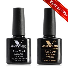 Nail Polish 2pcs*7.5ml Venalisa Nude Colour Gel Base Nowipe Top Coat Soak Off UV LED Gel Nail Polish Cosmetics Nail Art Manicure Nail Varnish 230923