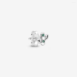 Stud Earrings Real 925 Sterling Silver My Lovely Cactus Single For Women Ear Pins Fine Jewelry Gift Brincos