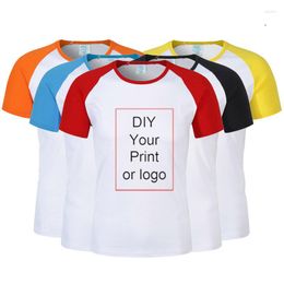 Men's T Shirts Customised Printed Fashion Cotton Shirt Man Women Top DIY Your Like Po Or Logo White Children T-shirt Custom Tshirt