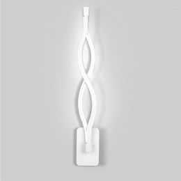 Wall Lamp Minimalist Twist LED Lamps Living Room Bedroom Bedside AC85V-265V Indoor Black White Aisle Lighting Decoration