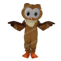 Performance Brown Owl Mascot Costumes Halloween Cartoon Character Outfit Suit Xmas Outdoor Party Outfit Unisex Promotional Advertising Clothings