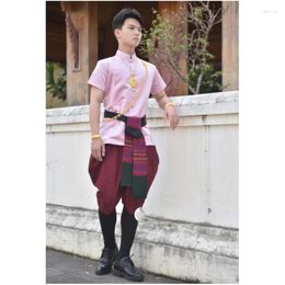 Ethnic Clothing Chut Thai Traditional For Men Stage Performance Show Shirt Pants National Thailand Outfit Costume Asian Clothes